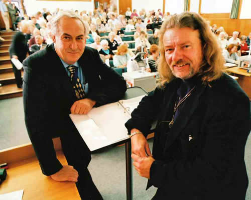 Graham Fisher (right) and Ned Williams (left) at the Black Country Society History Day