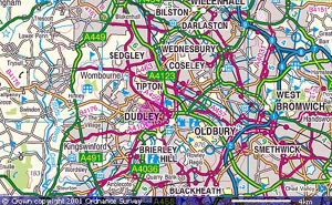 Map of the Black Country area